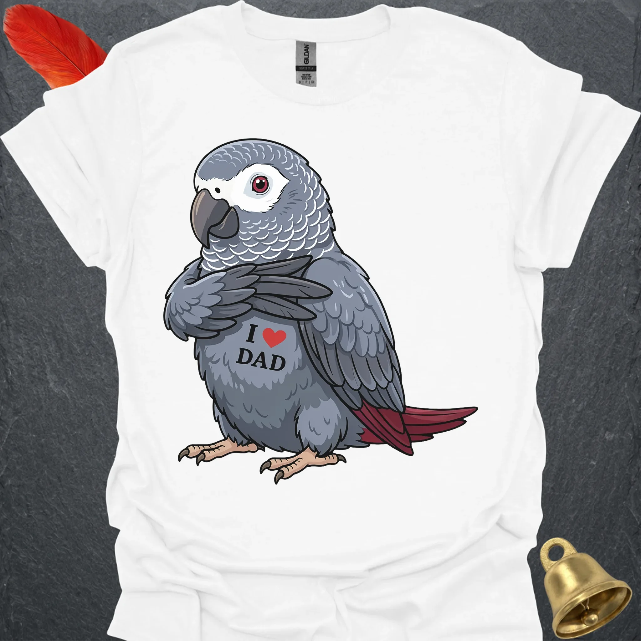 Timneh African Grey I Love Dad T-Shirt