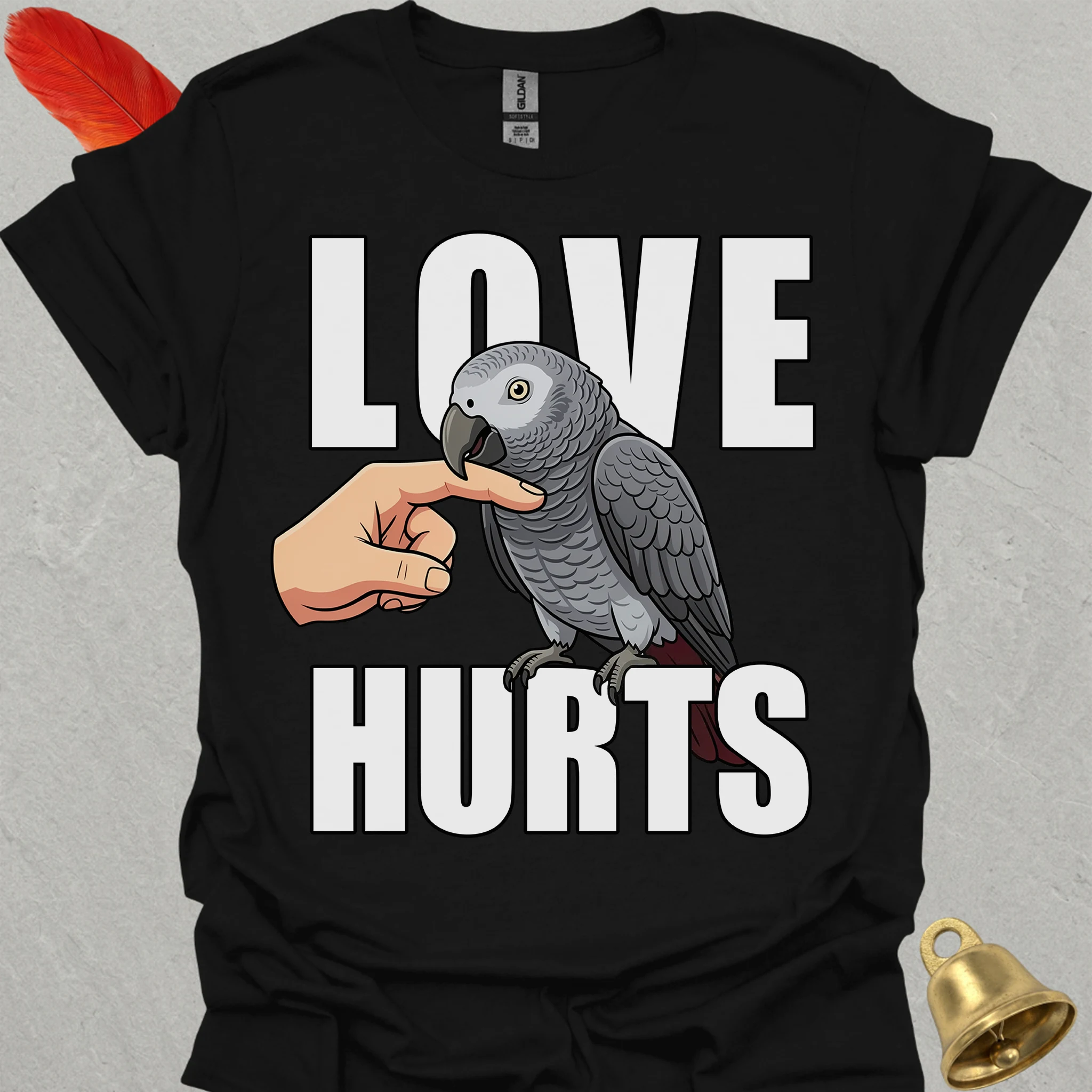 Timneh African Grey Love Hurts T-Shirt
