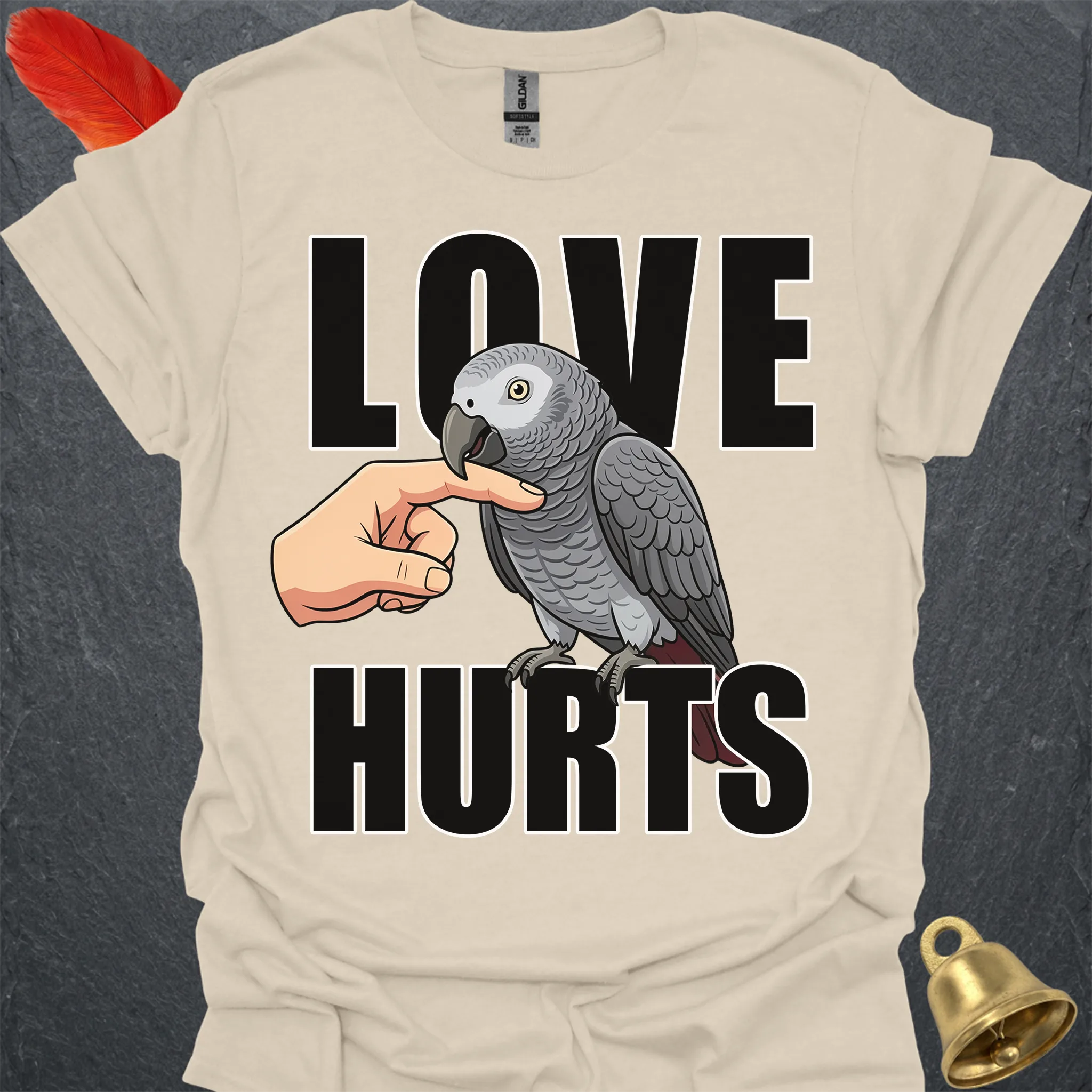 Timneh African Grey Love Hurts T-Shirt