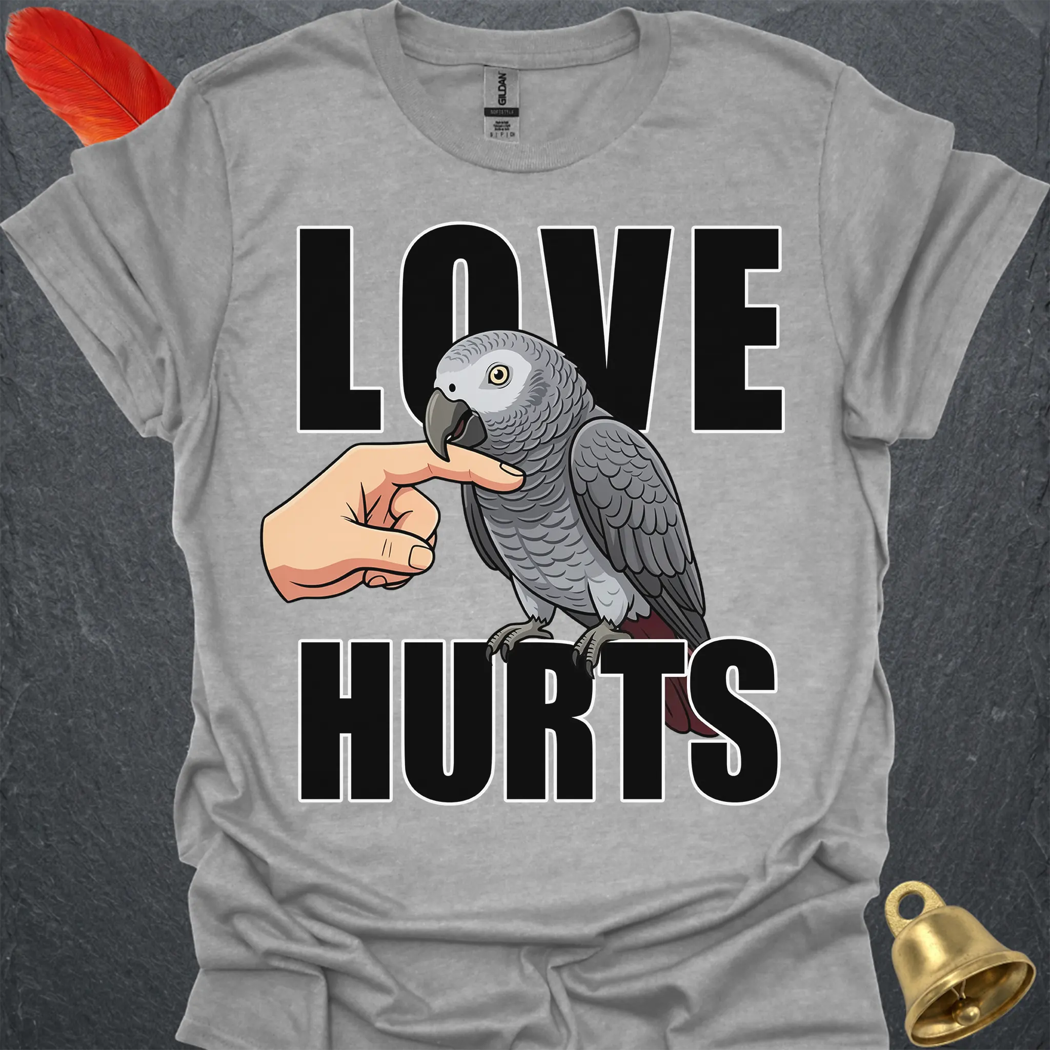 Timneh African Grey Love Hurts T-Shirt