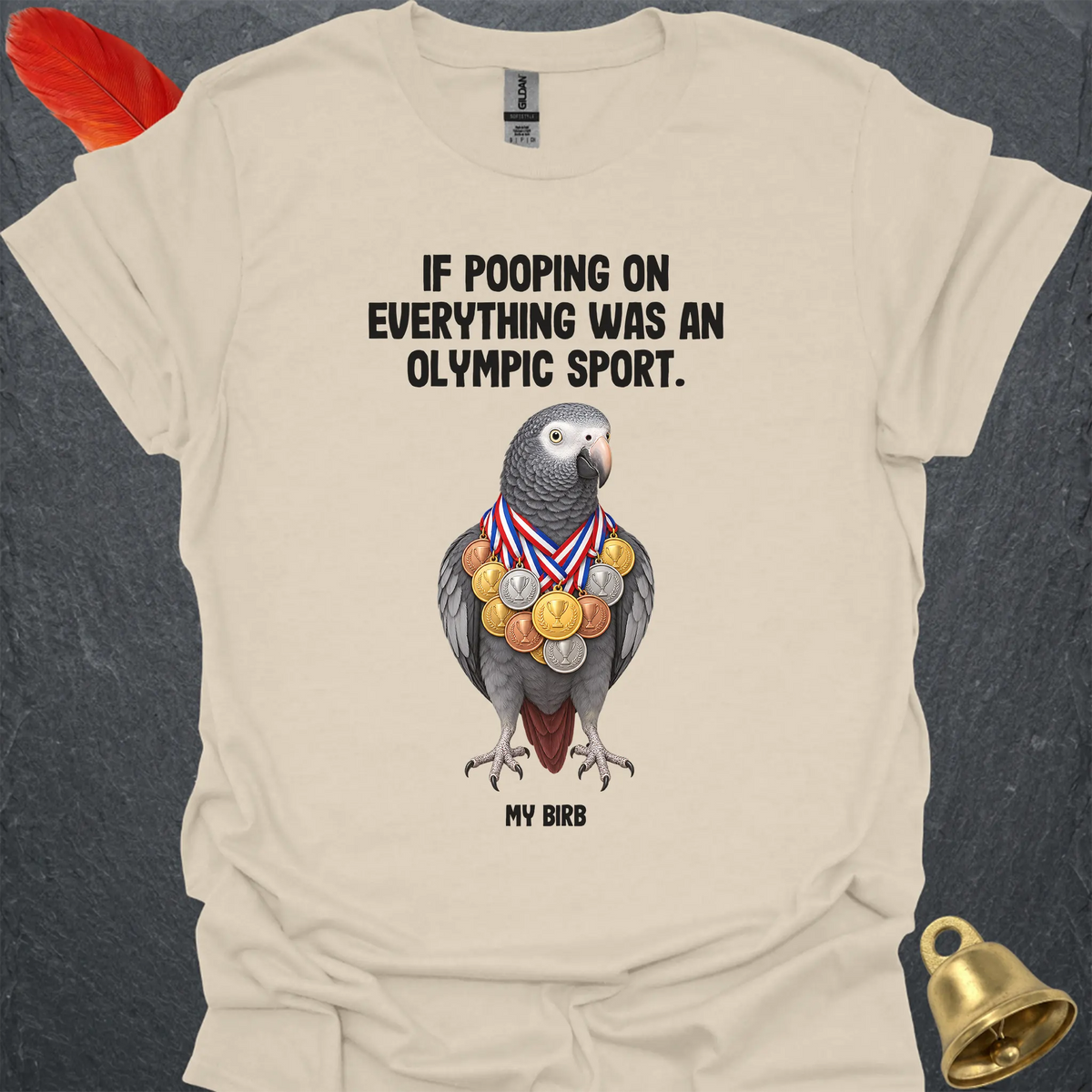 Timneh African Grey Olympic Pooper T-Shirt