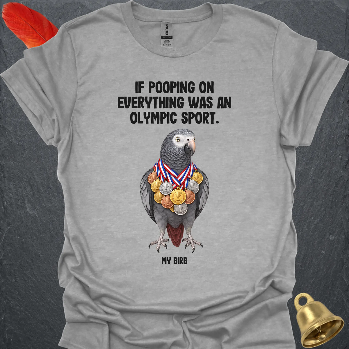 Timneh African Grey Olympic Pooper T-Shirt