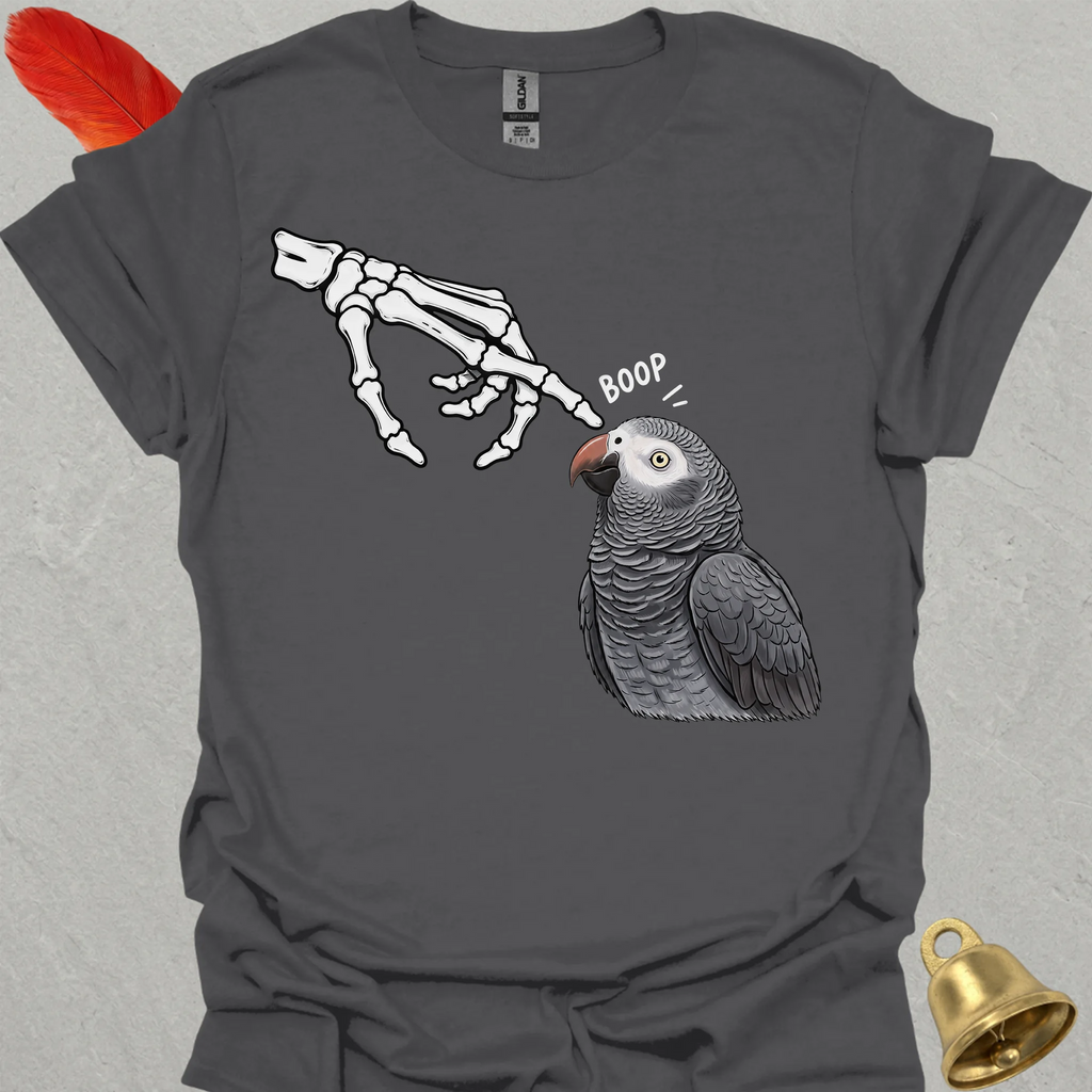 Timneh African Grey Skeleton Boop T-Shirt