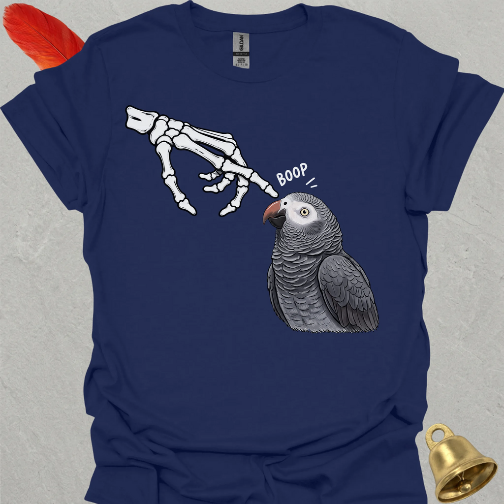 Timneh African Grey Skeleton Boop T-Shirt