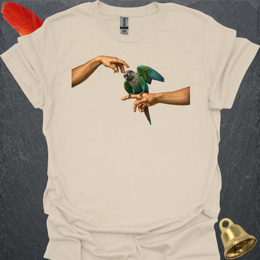 Turquoise Green Cheek Conure Adam T-Shirt