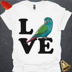 Turquoise Green Cheek Conure Bird Love T-Shirt