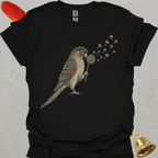 Turquoise Green Cheek Conure Blowing Wishes T-Shirt