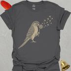 Turquoise Green Cheek Conure Blowing Wishes T-Shirt