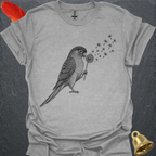 Turquoise Green Cheek Conure Blowing Wishes T-Shirt