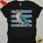 Turquoise Green Cheek Conure Brush T-Shirt