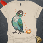 Turquoise Green Cheek Conure Eye on Prize T-Shirt