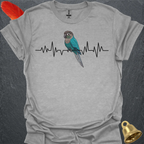 Turquoise Green Cheek Conure Heartbeat T-Shirt