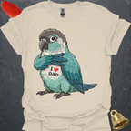 Turquoise Green Cheek Conure I Love Dad T-Shirt