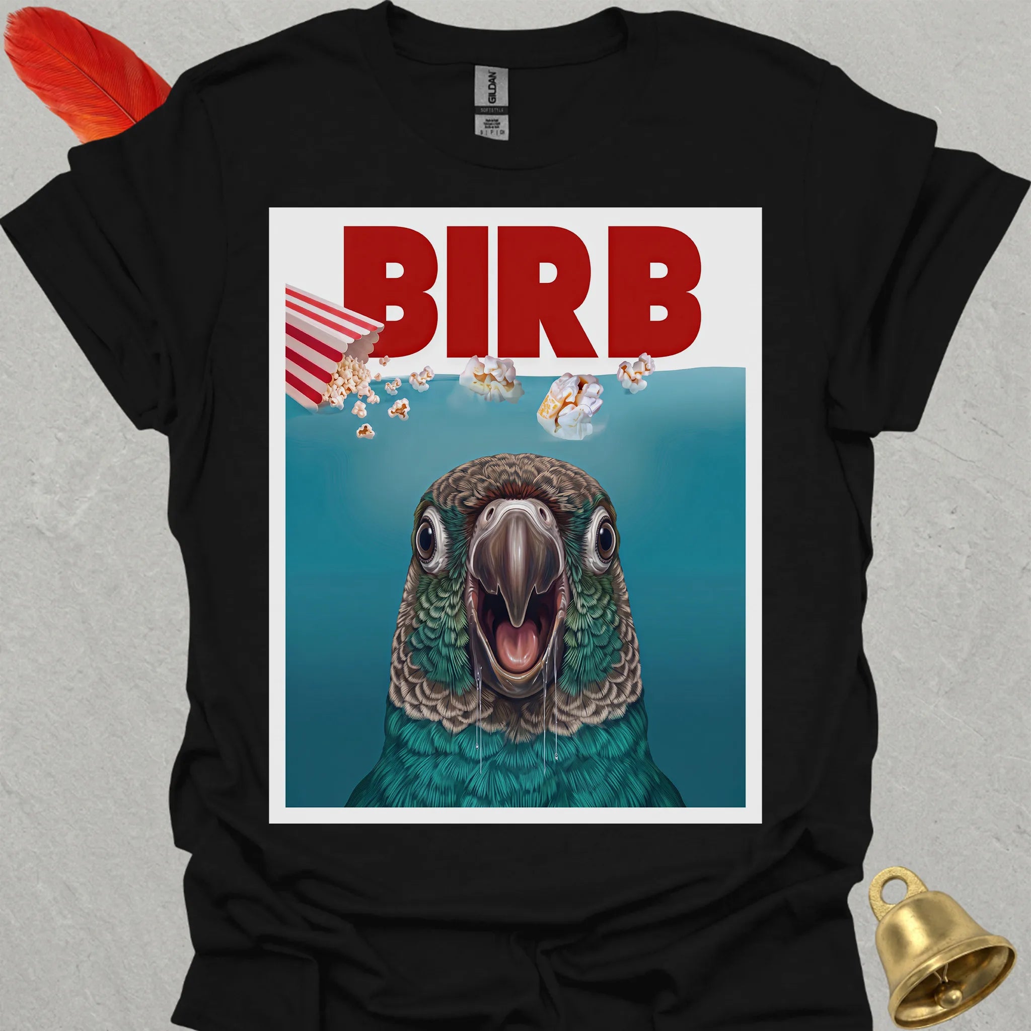 Turquoise Green Cheek Conure Movie T-Shirt