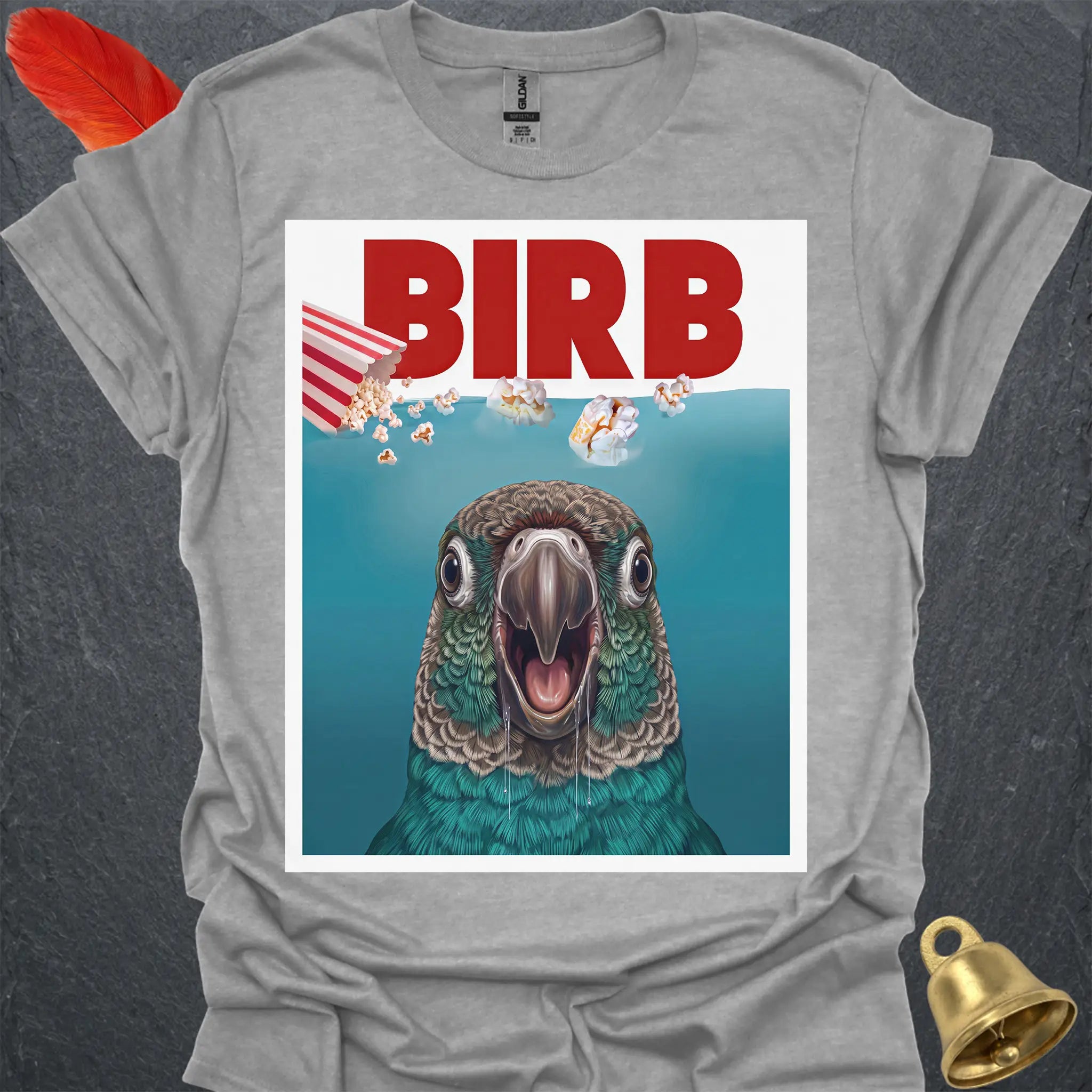 Turquoise Green Cheek Conure Movie T-Shirt