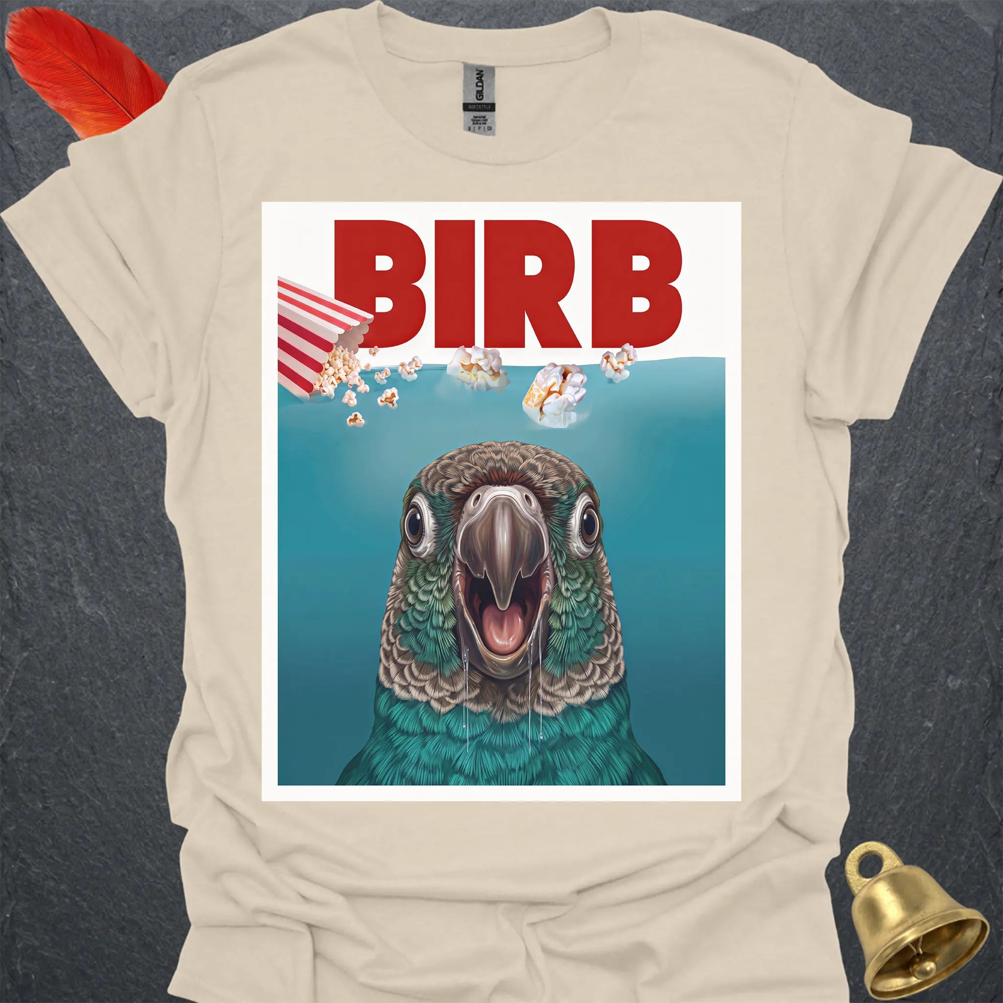 Turquoise Green Cheek Conure Movie T-Shirt
