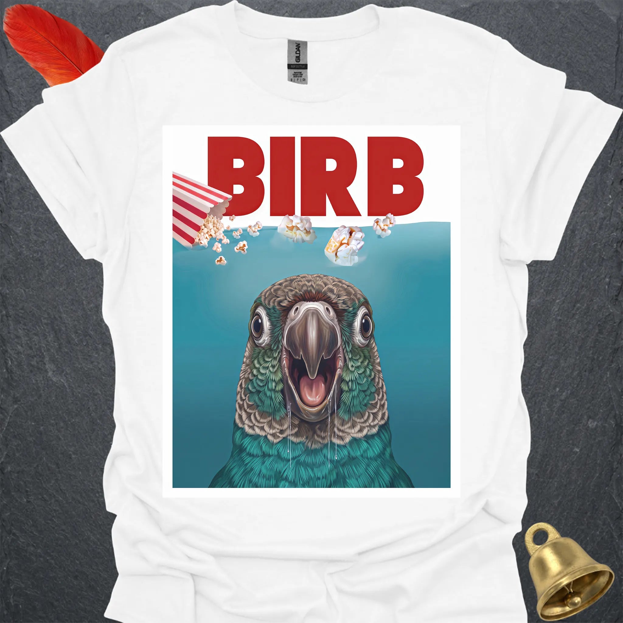Turquoise Green Cheek Conure Movie T-Shirt