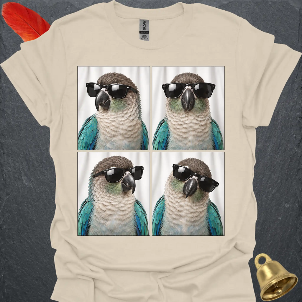 Turquoise Green Cheek Conure Photobooth T-Shirt
