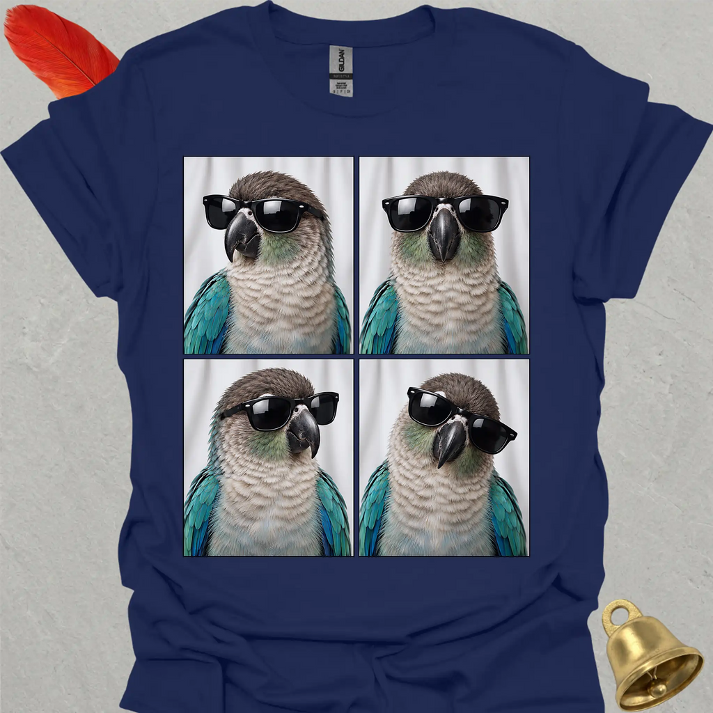 Turquoise Green Cheek Conure Photobooth T-Shirt