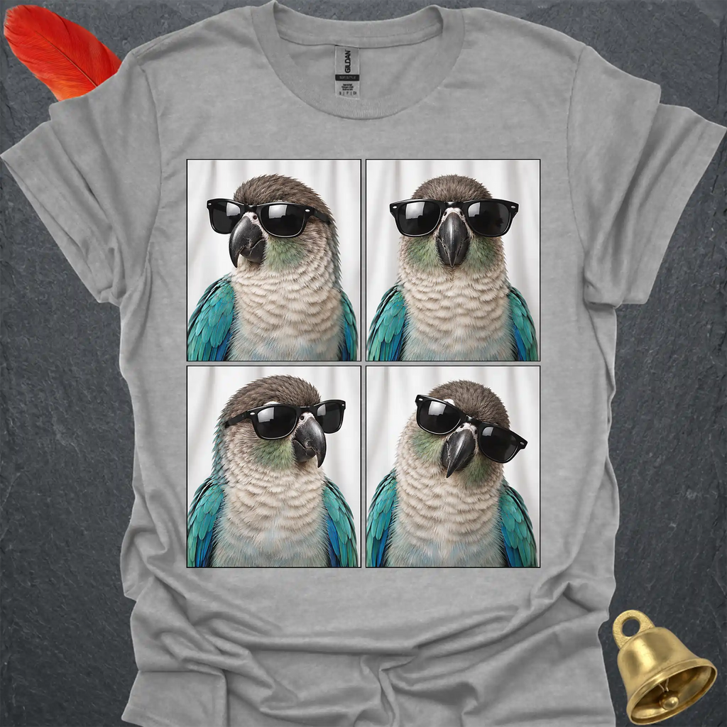 Turquoise Green Cheek Conure Photobooth T-Shirt