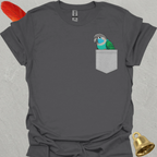 Turquoise Green Cheek Conure Pocket T-Shirt