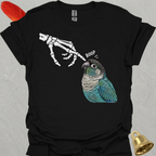 Turquoise Green Cheek Conure Skeleton Boop T-Shirt