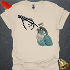 Turquoise Green Cheek Conure Skeleton Boop T-Shirt