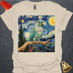 Turquoise Green Cheek Conure Starry Night T-Shirt