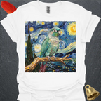 Turquoise Green Cheek Conure Starry Night T-Shirt