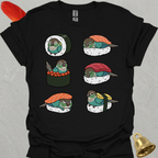 Turquoise Green Cheek Conure Sushi T-Shirt
