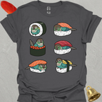 Turquoise Green Cheek Conure Sushi T-Shirt