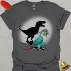 Turquoise Green Cheek Conure T-Rex T-Shirt