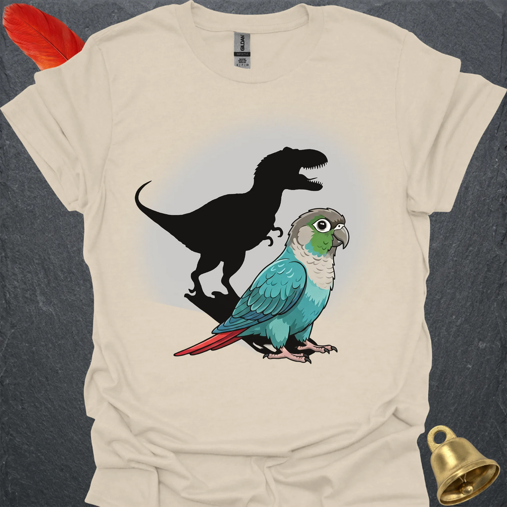 Turquoise Green Cheek Conure T-Rex T-Shirt