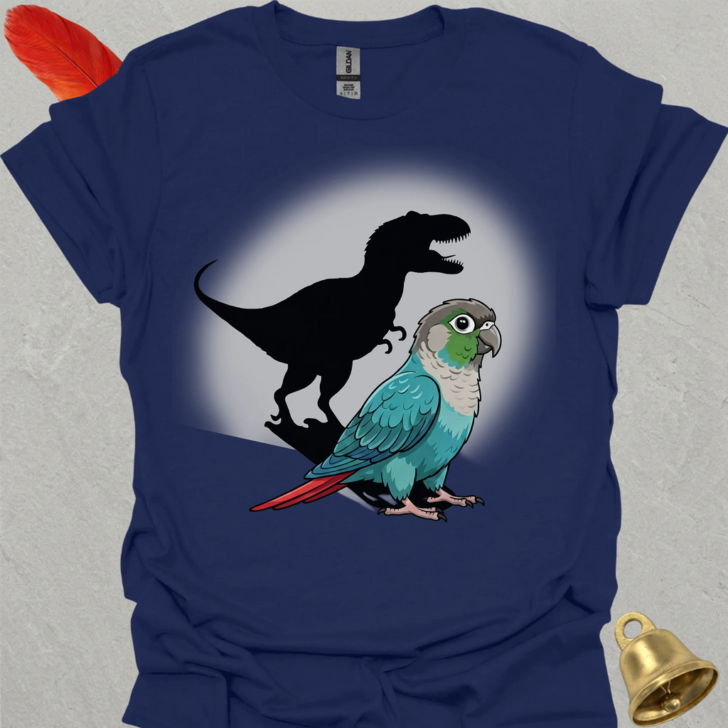 Turquoise Green Cheek Conure T-Rex T-Shirt