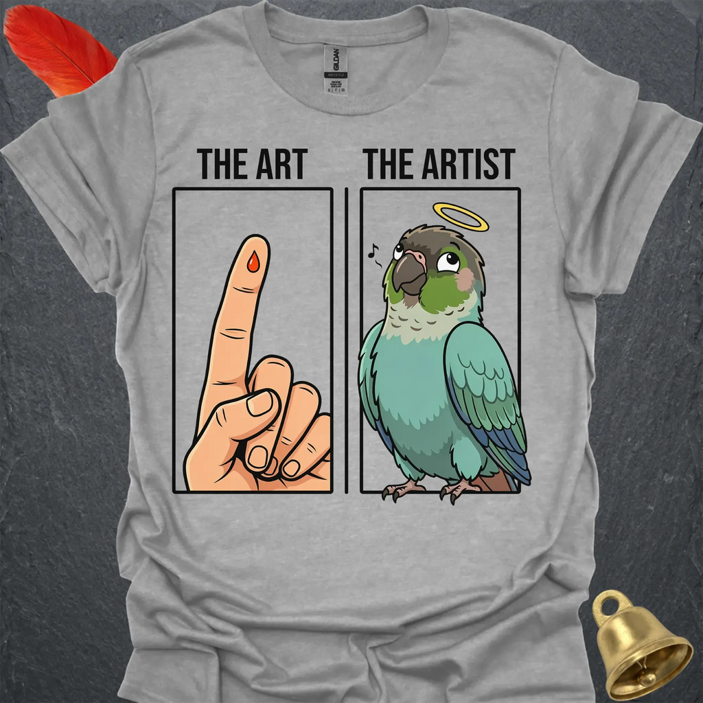 Turquoise Green Cheek Conure The Artist T-Shirt