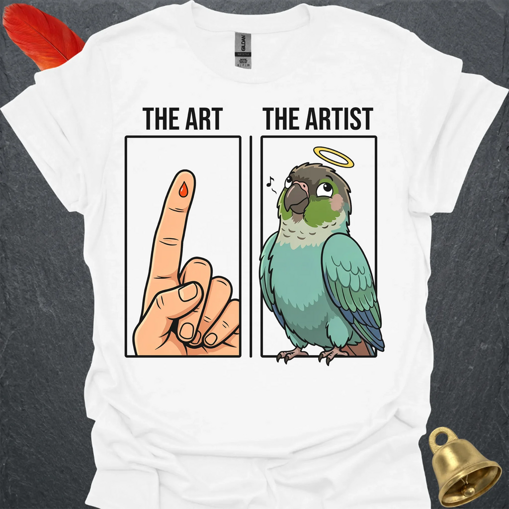 Turquoise Green Cheek Conure The Artist T-Shirt