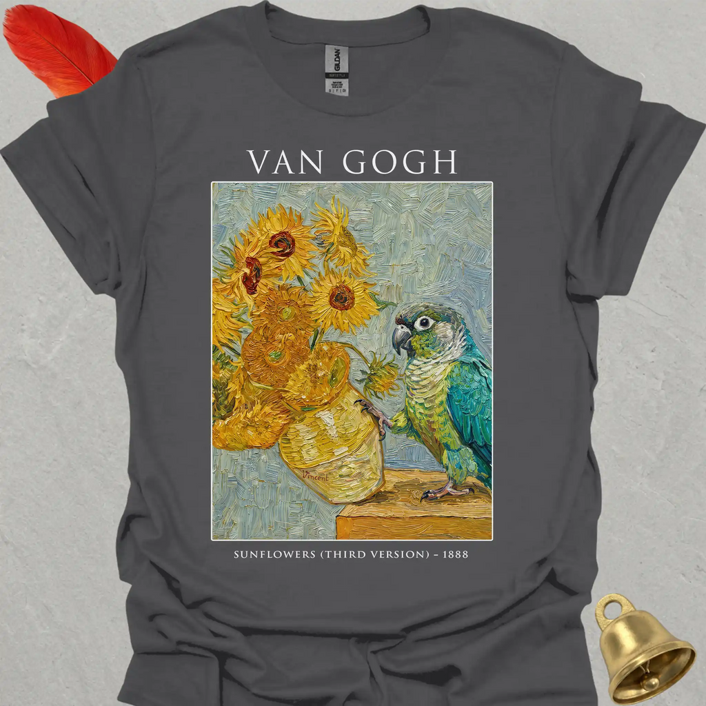 Turquoise Green Cheek Conure Van Gogh T-Shirt