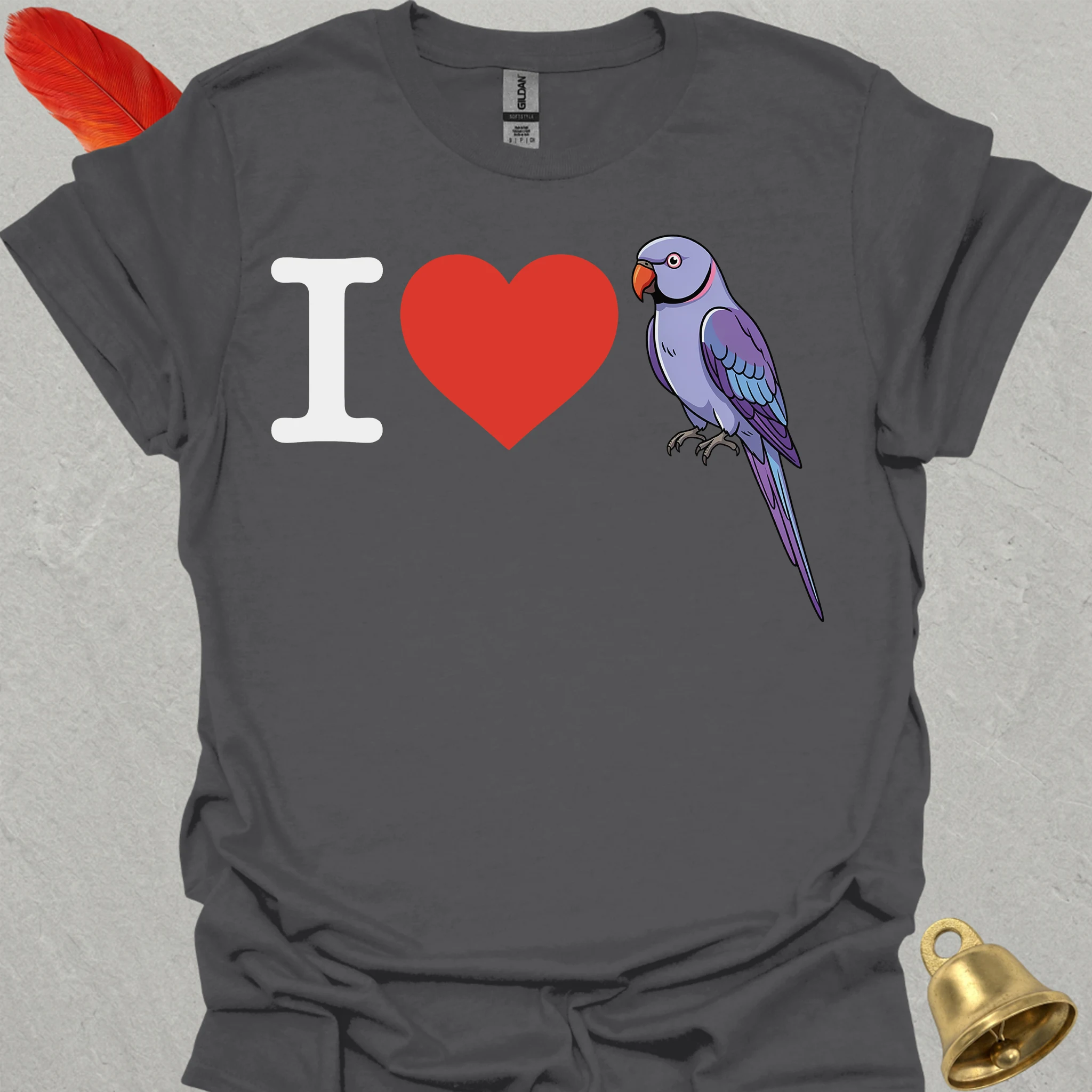I Love Violet Indian Ringneck T-Shirt