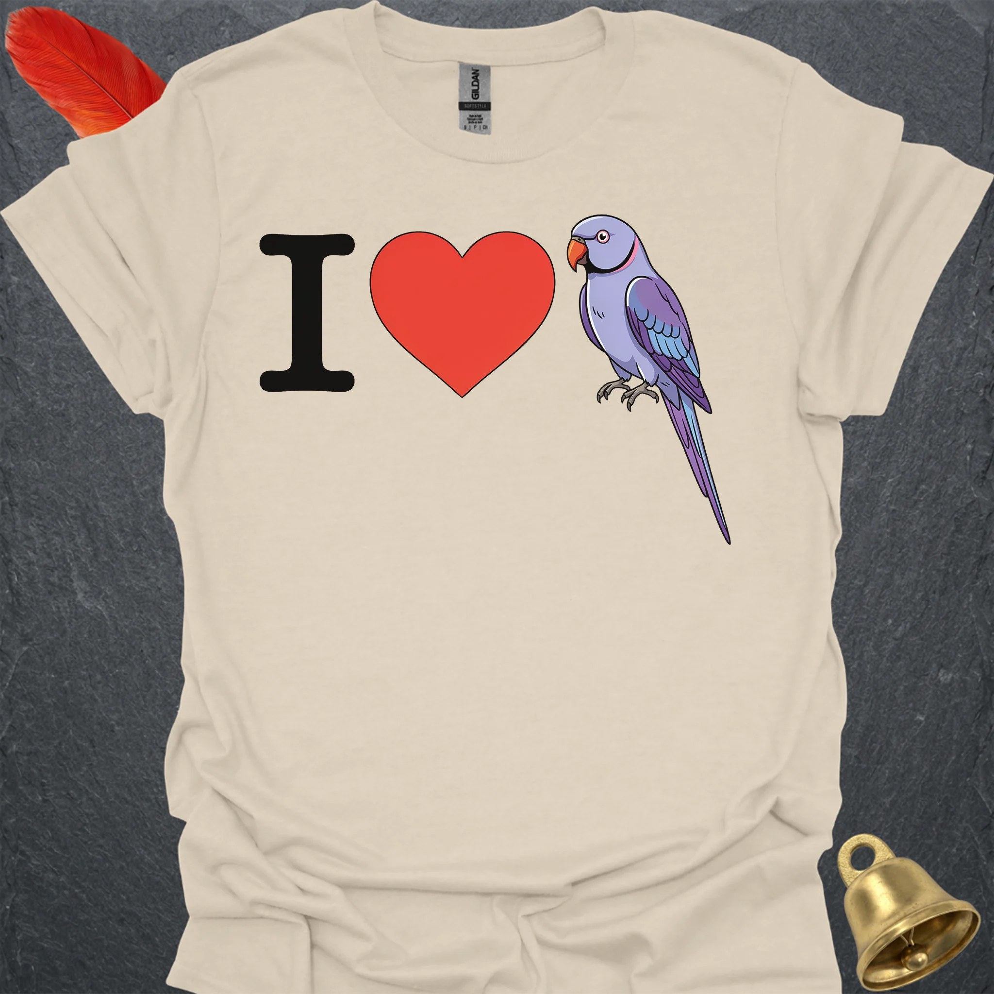 I Love Violet Indian Ringneck T-Shirt