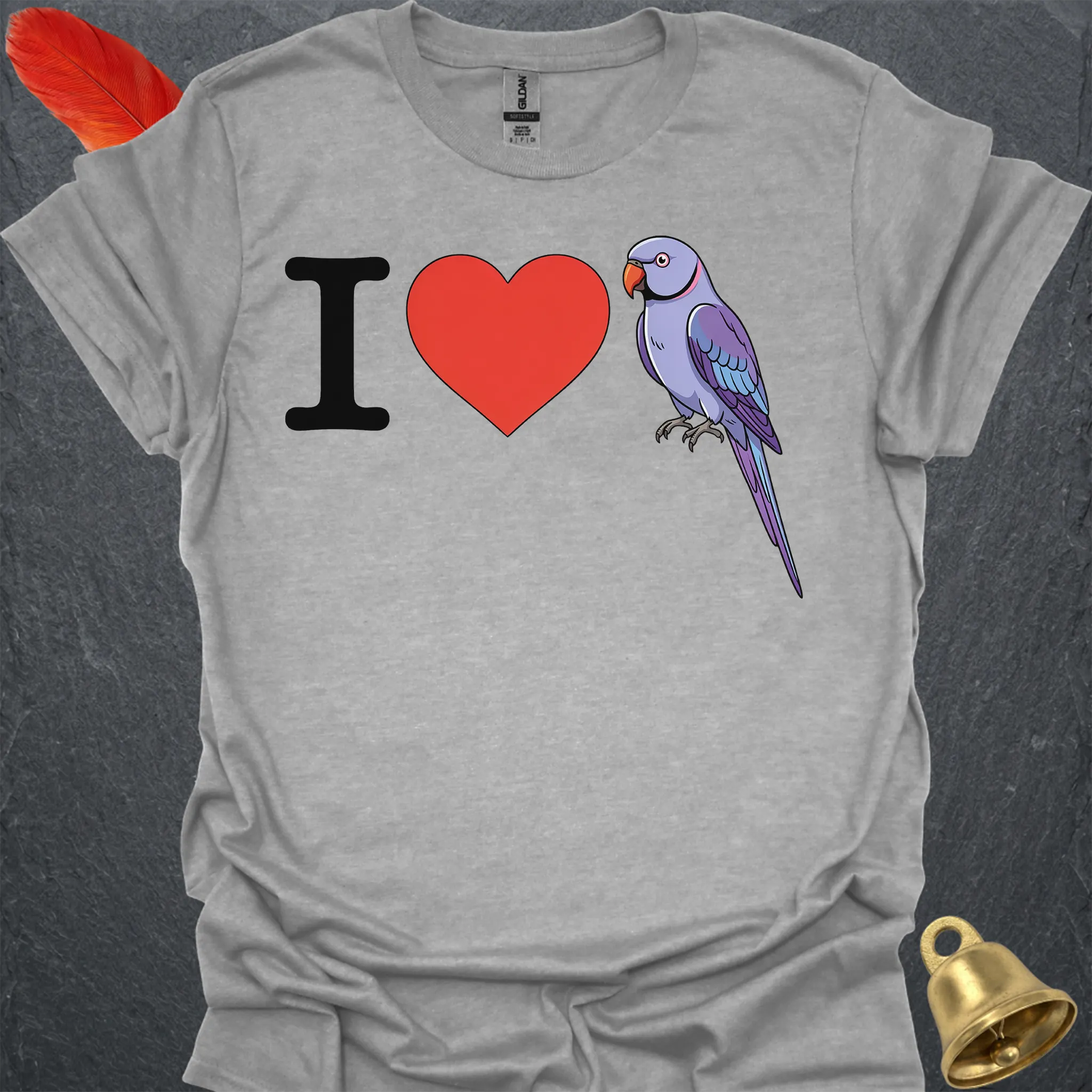 I Love Violet Indian Ringneck T-Shirt