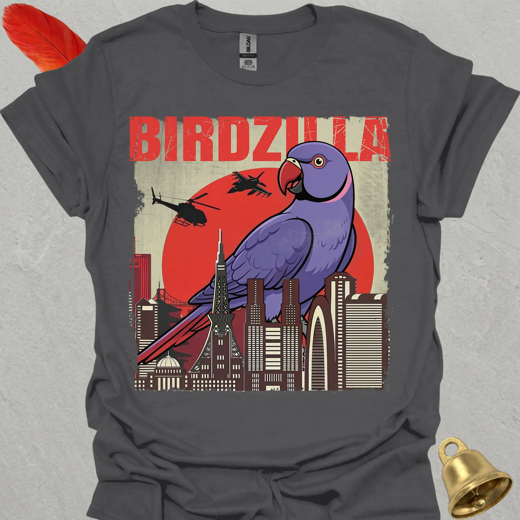 Violet Indian Ringneck Birdzilla T-Shirt