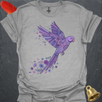 Violet Indian Ringneck Flying Flower T-Shirt