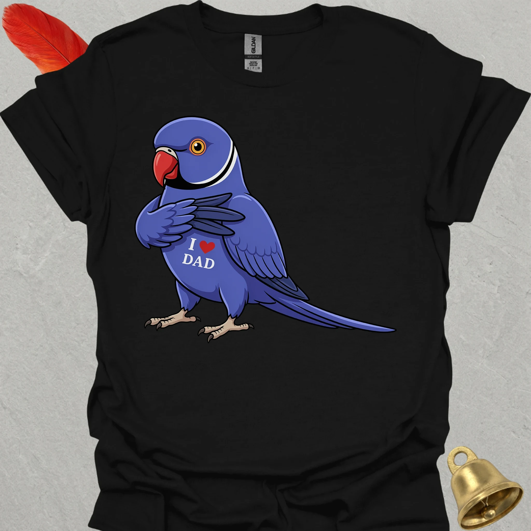 Violet Indian Ringneck I Love Dad T-Shirt