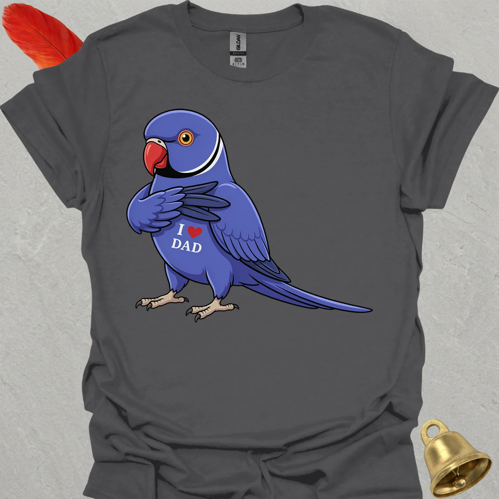 Violet Indian Ringneck I Love Dad T-Shirt