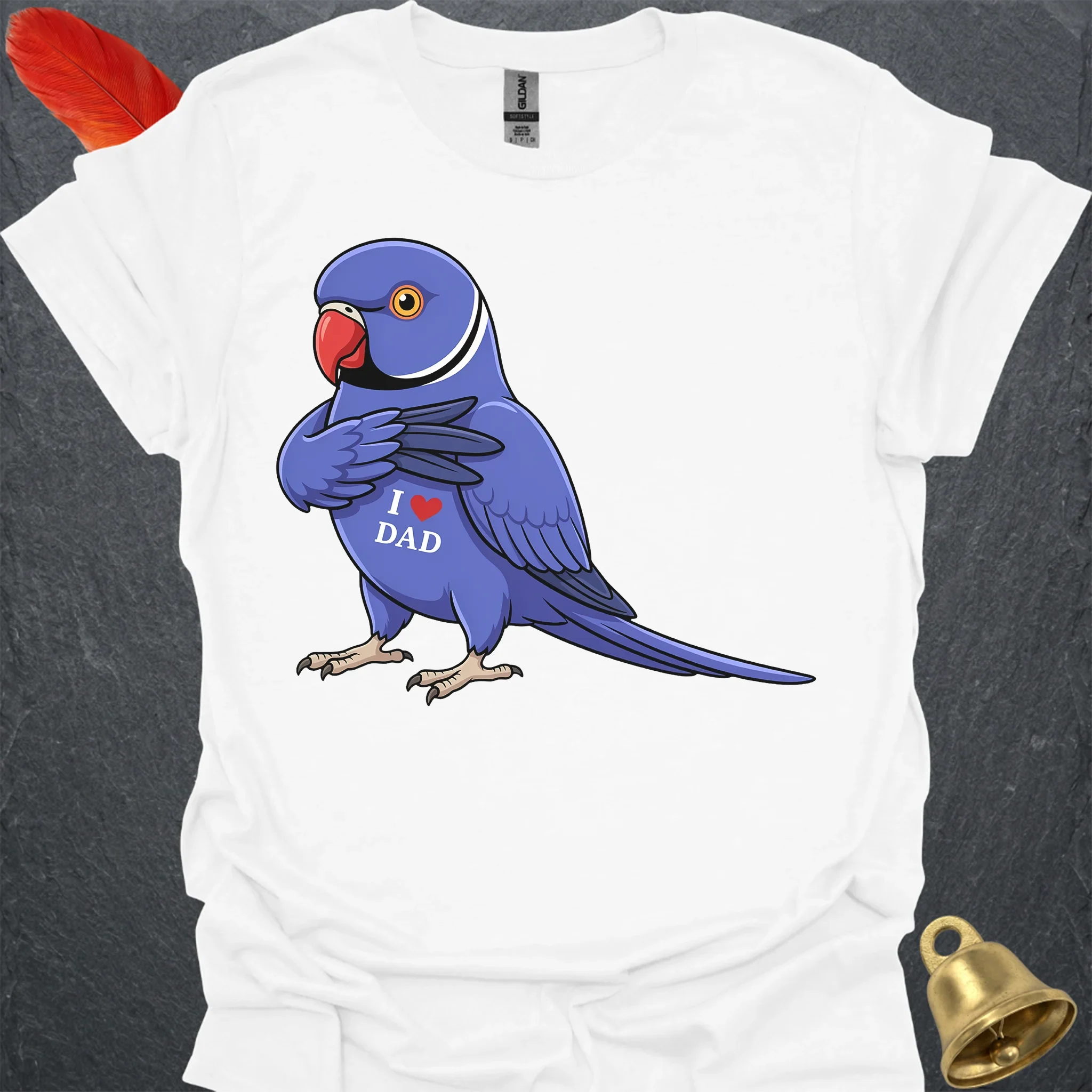 Violet Indian Ringneck I Love Dad T-Shirt
