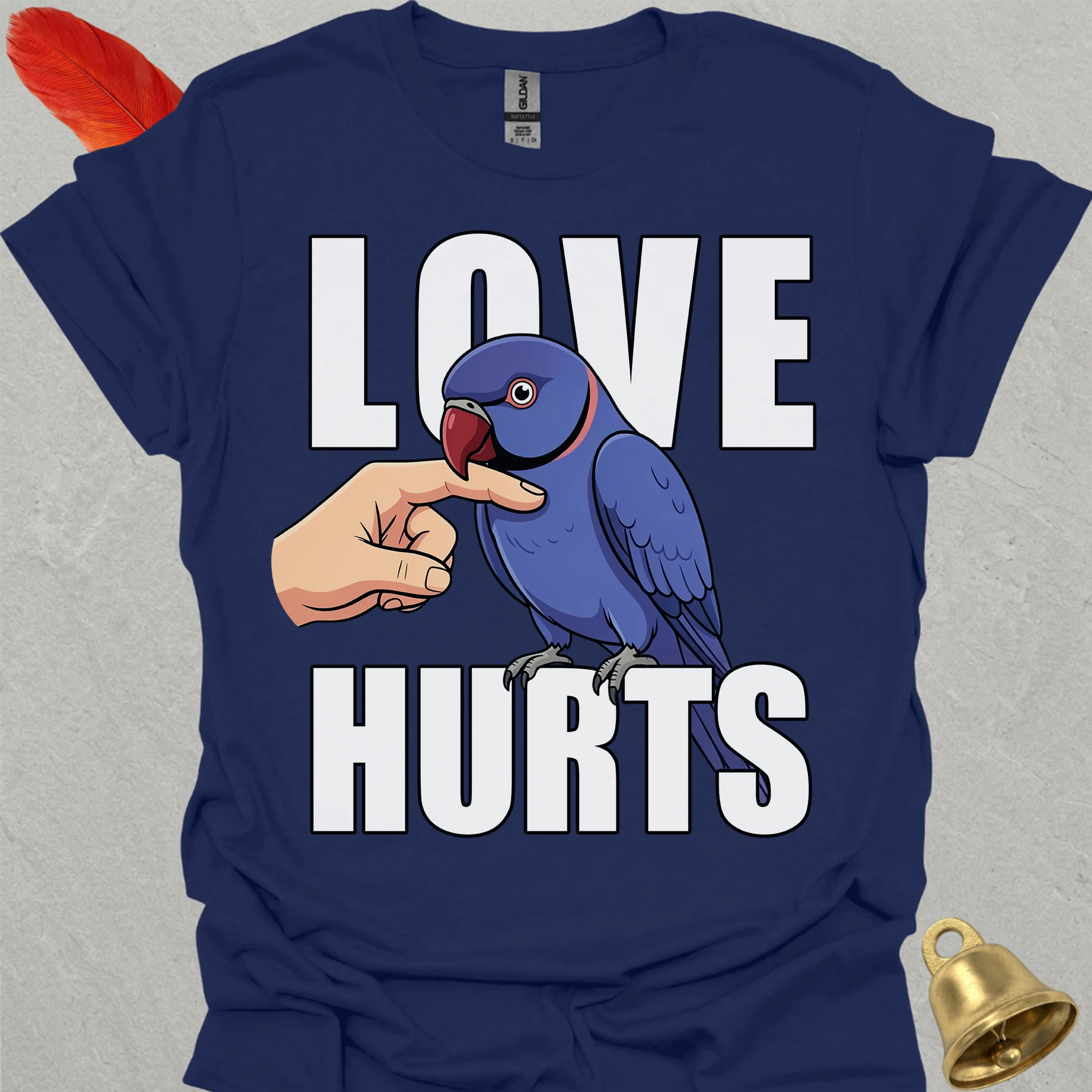 Violet Indian Ringneck Love Hurts T-Shirt