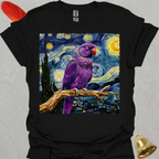 Violet Indian Ringneck Starry Night T-Shirt