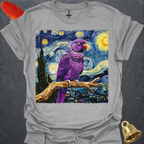 Violet Indian Ringneck Starry Night T-Shirt