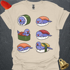 Violet Indian Ringneck Sushi T-Shirt