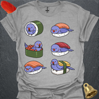 Violet Indian Ringneck Sushi T-Shirt